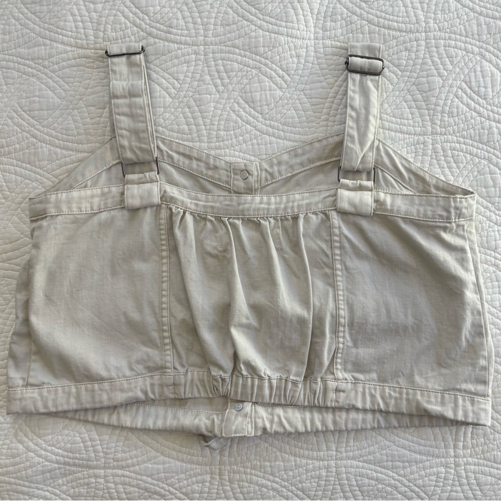 Free Palm Desert Button-Up Top Denim Crop Medium - Picture 10 of 10